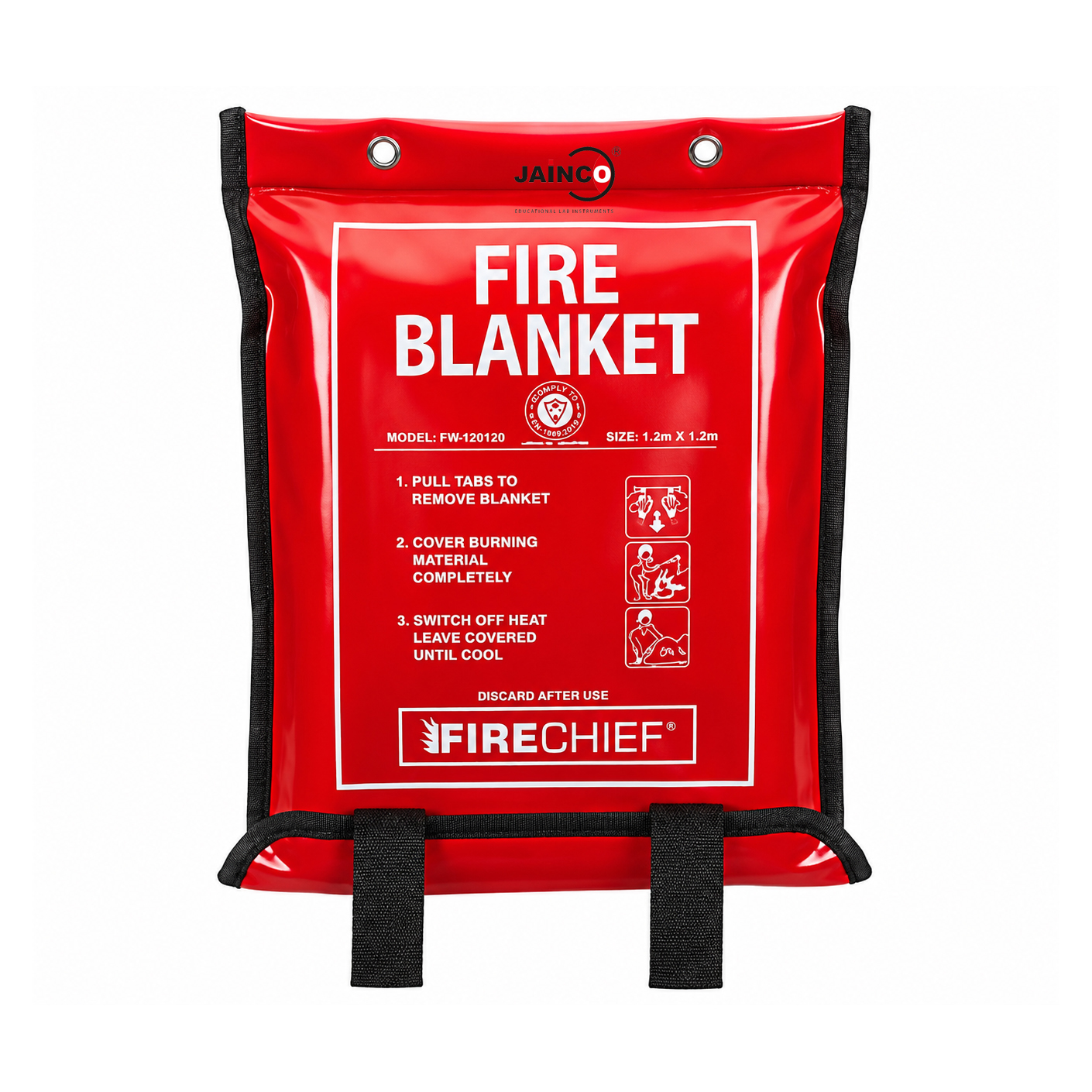 Fire blanket, 180 x 125 mm